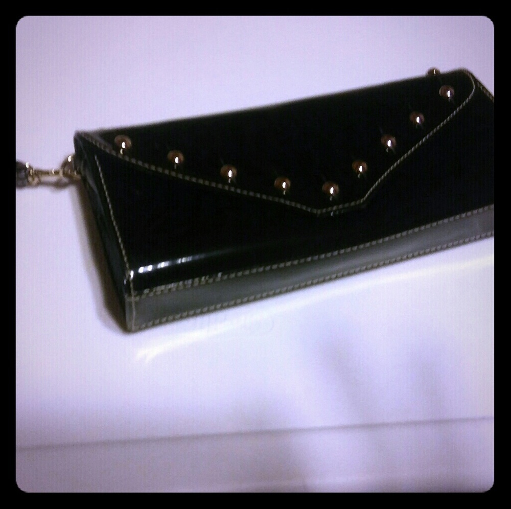 Black Studded Clutch - Picture 1 of 6